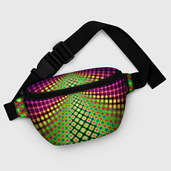 Поясная сумка Неоновая геометрия абстракция, цвет: 3D-принт — фото 2