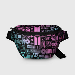 Поясная сумка K-POP LOGOBOMBING КОРЕЙСКИЕ ГРУППЫ, цвет: 3D-принт