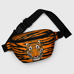Поясная сумка Тигр настоящий хищник, цвет: 3D-принт — фото 2