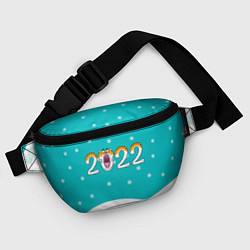 Поясная сумка Надпись 2022 Новый год, цвет: 3D-принт — фото 2