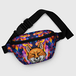 Поясная сумка АБСТРАКЦИЯ И ГОЛОВА ЛИСЫ FOX HEAD, цвет: 3D-принт — фото 2