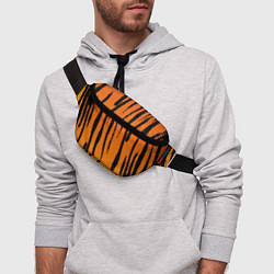 Поясная сумка Шкура тигра диагональ, цвет: 3D-принт — фото 2