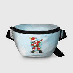 Поясная сумка Santa Dabbing в гирлянде, цвет: 3D-принт