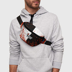 Поясная сумка Darkest Dungeon DD Black White Logo, цвет: 3D-принт — фото 2