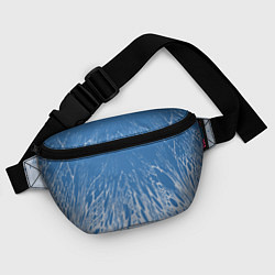 Поясная сумка Коллекция Rays Лучи Голубой и серый Абстракция 650, цвет: 3D-принт — фото 2