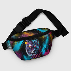 Поясная сумка Забрызганный тигр, цвет: 3D-принт — фото 2