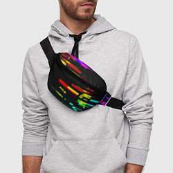 Поясная сумка Color fashion glitch, цвет: 3D-принт — фото 2