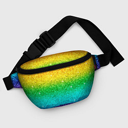 Поясная сумка Блестки радуга, цвет: 3D-принт — фото 2