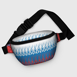 Поясная сумка Флаг России пламя, цвет: 3D-принт — фото 2