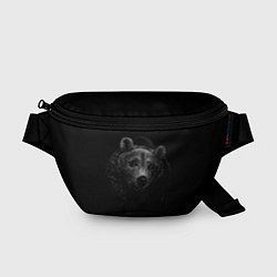 Поясная сумка Голова хищного медведя, цвет: 3D-принт