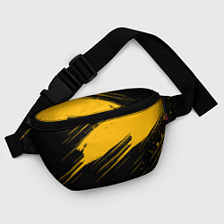 Поясная сумка Black and yellow grunge, цвет: 3D-принт — фото 2