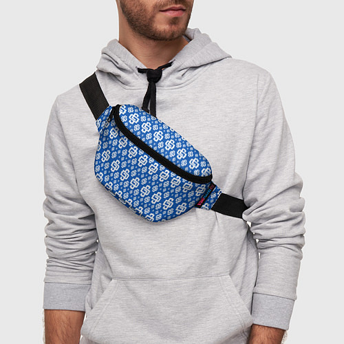 Поясная сумка Blue Pattern Dope Camo Dope Street Market / 3D-принт – фото 3