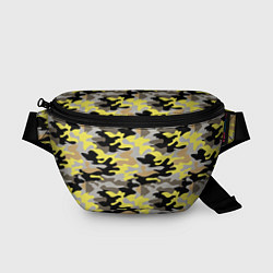 Поясная сумка Желтый, Черный, Серый, Модный камуфляж, цвет: 3D-принт