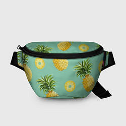 Поясная сумка Большие ананасы, цвет: 3D-принт