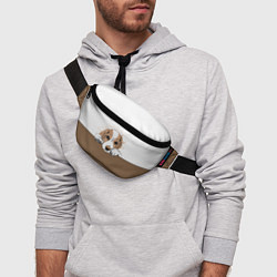 Поясная сумка Грустный Щенок Бигля, цвет: 3D-принт — фото 2