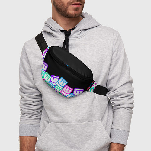 Поясная сумка Разноцветные лого REC ROOM / 3D-принт – фото 3