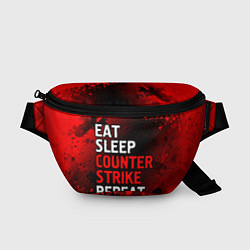 Поясная сумка Eat Sleep Counter Strike Repeat Брызги
