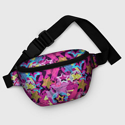 Поясная сумка Star Colorful Pattern Fashion Neon, цвет: 3D-принт — фото 2