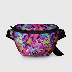 Поясная сумка Star Colorful Pattern Fashion Neon, цвет: 3D-принт