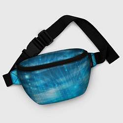 Поясная сумка Линии на голубом фоне, цвет: 3D-принт — фото 2