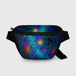 Поясная сумка Neon pattern Неоновый паттерн, цвет: 3D-принт