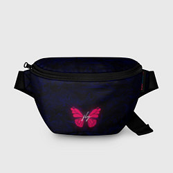 Поясная сумка Бабочка неон FLY, цвет: 3D-принт