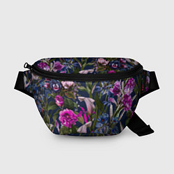 Поясная сумка Цветы Таинственные, цвет: 3D-принт