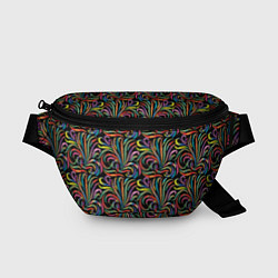 Поясная сумка Разноцветные яркие узоры, цвет: 3D-принт