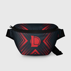 Поясная сумка Красный Символ League of Legends на темном фоне со, цвет: 3D-принт