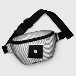 Поясная сумка Символ Roblox на светлом фоне с полосами, цвет: 3D-принт — фото 2