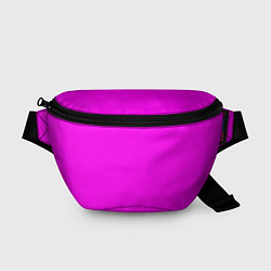 Поясная сумка Однотонный розовый неоновый Пион, цвет: 3D-принт