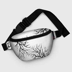 Поясная сумка Черные ветки деревьев на белом фоне, цвет: 3D-принт — фото 2
