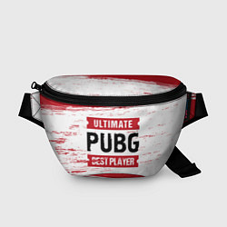 Поясная сумка PUBG: красные таблички Best Player и Ultimate, цвет: 3D-принт