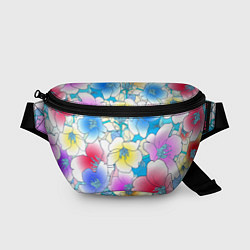 Поясная сумка Летний цветочный паттерн Fashion trend 2025, цвет: 3D-принт