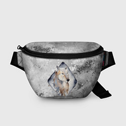 Поясная сумка Снежный волк 3D, цвет: 3D-принт