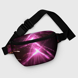 Поясная сумка Неоновые лазеры во тьме - Розовый, цвет: 3D-принт — фото 2