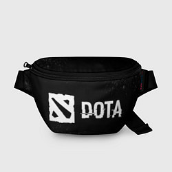 Поясная сумка Dota Glitch на темном фоне, цвет: 3D-принт