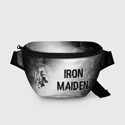 Поясная сумка Iron Maiden Glitch на светлом фоне, цвет: 3D-принт
