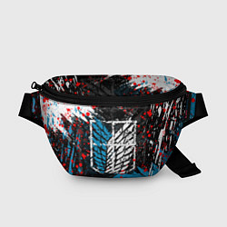 Поясная сумка АТАКА ТИТАНОВ ATTACK ON TITAN БРЫЗГИ, цвет: 3D-принт