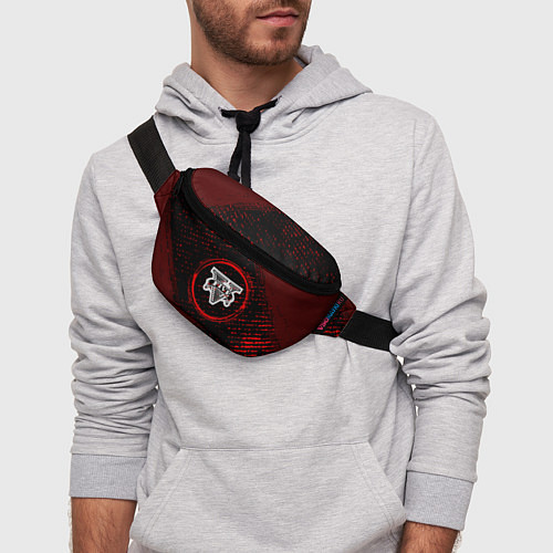 Поясная сумка Символ GTA и краска вокруг на темном фоне / 3D-принт – фото 3