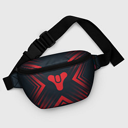 Поясная сумка Красный Символ Destiny на темном фоне со стрелками, цвет: 3D-принт — фото 2