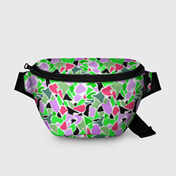 Поясная сумка Abstract pattern green pink spots