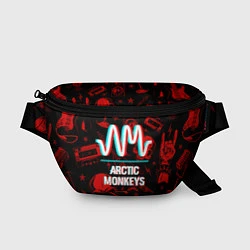 Поясная сумка Arctic Monkeys Rock Glitch, цвет: 3D-принт