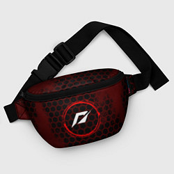 Поясная сумка Символ Need for Speed и краска вокруг на темном фо, цвет: 3D-принт — фото 2