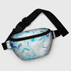 Поясная сумка Жидкий шелк blue, цвет: 3D-принт — фото 2