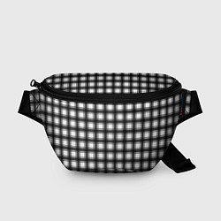 Поясная сумка Black and white trendy checkered pattern