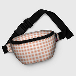 Поясная сумка Light beige plaid fashionable checkered pattern, цвет: 3D-принт — фото 2