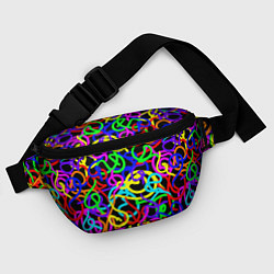 Поясная сумка Неоновый беспорядок, цвет: 3D-принт — фото 2