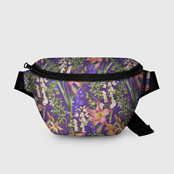 Поясная сумка Яркий Цветочный Сад, цвет: 3D-принт