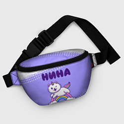 Поясная сумка Нина кошка единорожка, цвет: 3D-принт — фото 2
